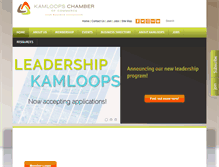 Tablet Screenshot of kamloopschamber.ca